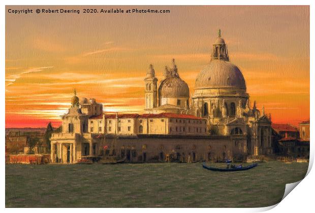 Santa Maria Della Salute Venice Print by Robert Deering