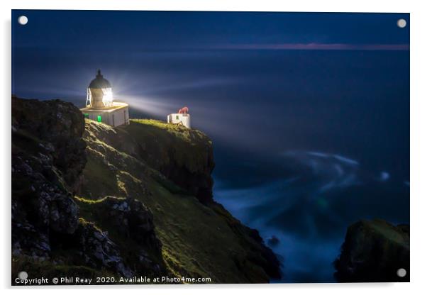 St Abbs lighthouse Acrylic by Phil Reay