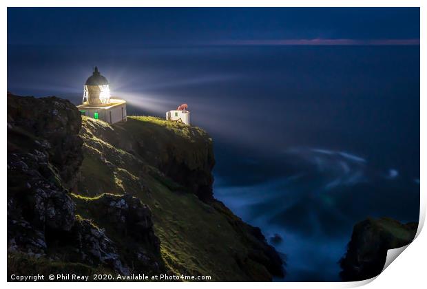 St Abbs lighthouse Print by Phil Reay