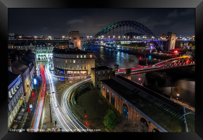 Newcastle Quayside Framed Print by Phil Reay