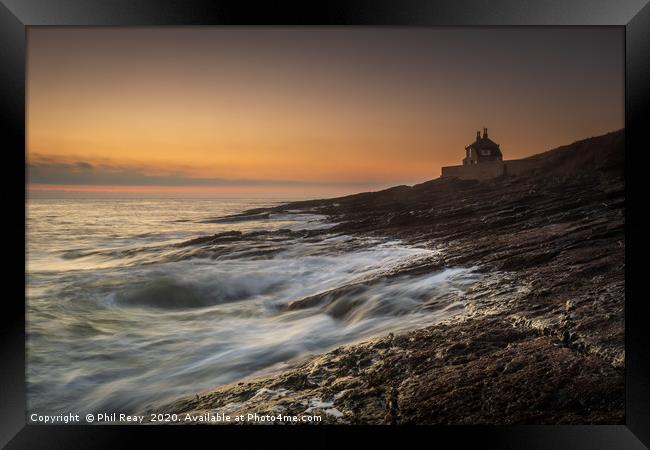 The Bathing House, Howick Framed Print by Phil Reay