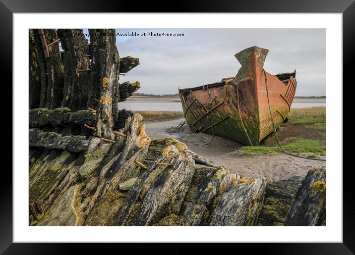 Abandoned boats at Fleetwood Framed Mounted Print by Gary Kenyon