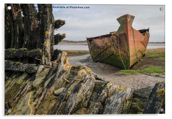 Abandoned boats at Fleetwood Acrylic by Gary Kenyon