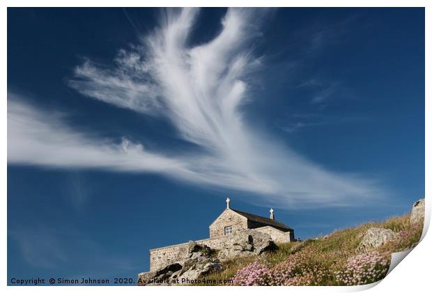 Church and Cloud Print by Simon Johnson
