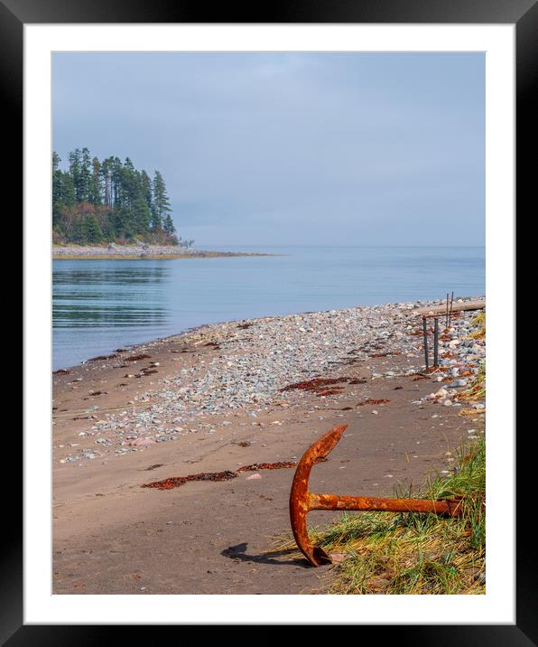 Rusty Anchor, Guysborough, Nova Scotia, Canada Framed Mounted Print by Mark Llewellyn