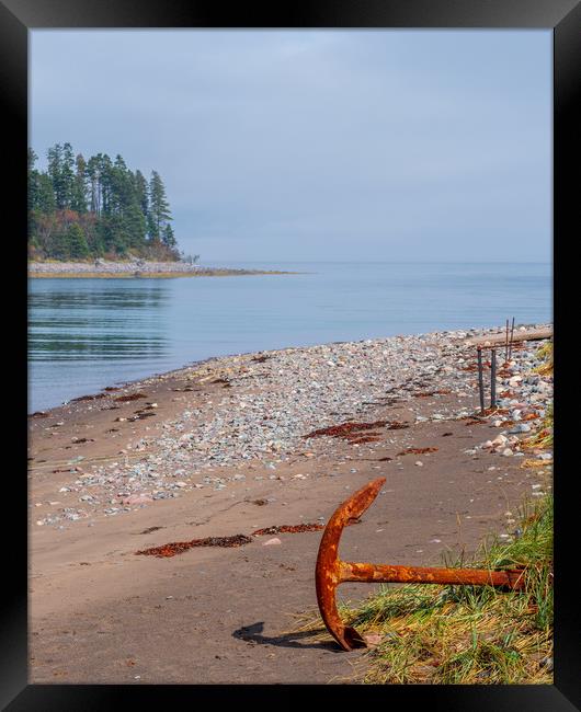 Rusty Anchor, Guysborough, Nova Scotia, Canada Framed Print by Mark Llewellyn