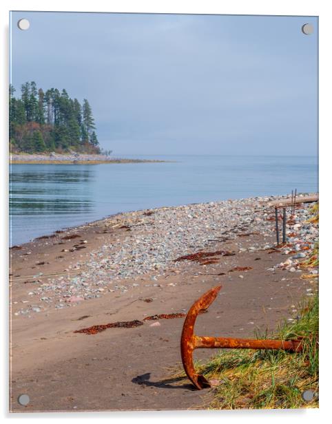 Rusty Anchor, Guysborough, Nova Scotia, Canada Acrylic by Mark Llewellyn
