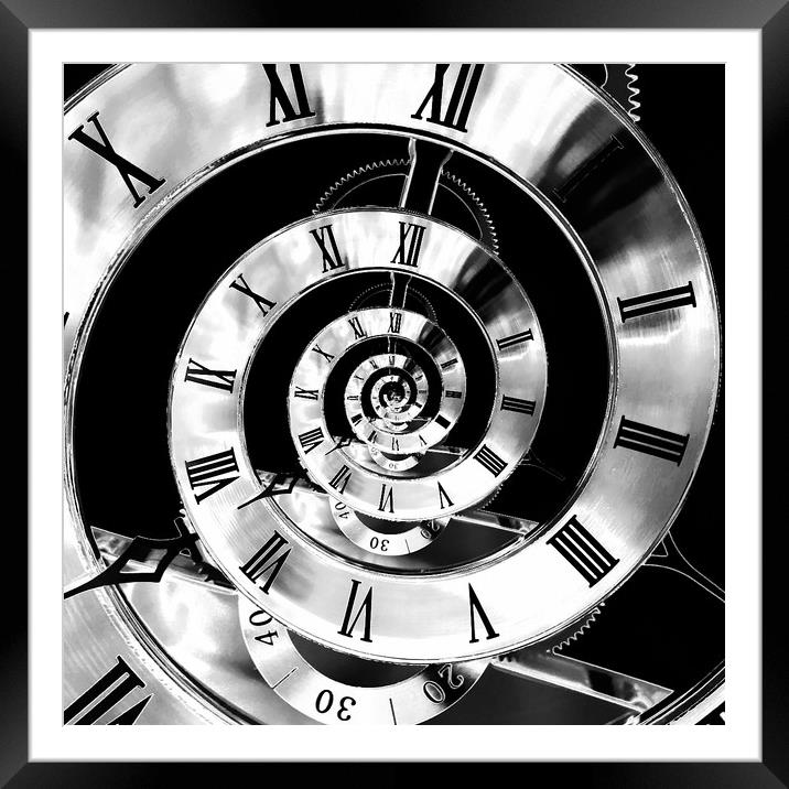 The Eternal Spiral of Time Framed Mounted Print by Steve Purnell