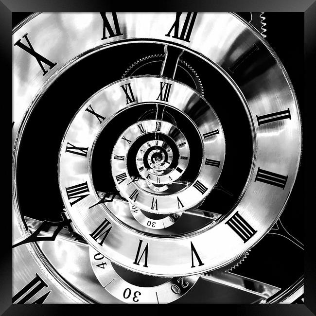 The Eternal Spiral of Time Framed Print by Steve Purnell