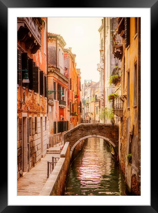 Venice Canal Framed Mounted Print by Maggie McCall