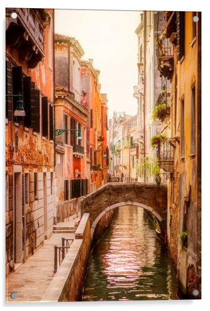 Venice Canal Acrylic by Maggie McCall