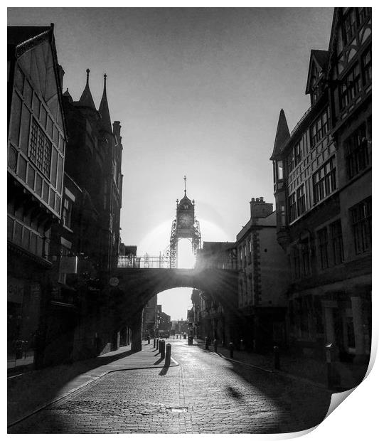 Chester Eastgate Clock Print by Jade Hughes
