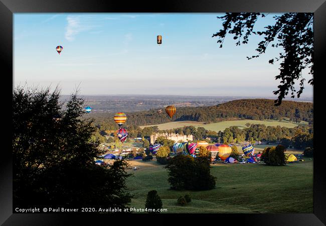 Balloons at Longleat  Framed Print by Paul Brewer