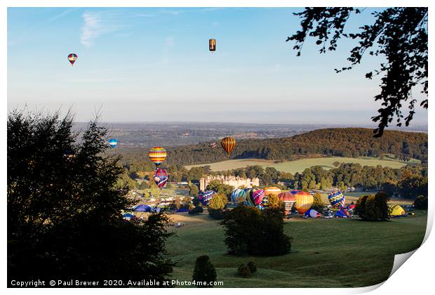 Balloons at Longleat  Print by Paul Brewer