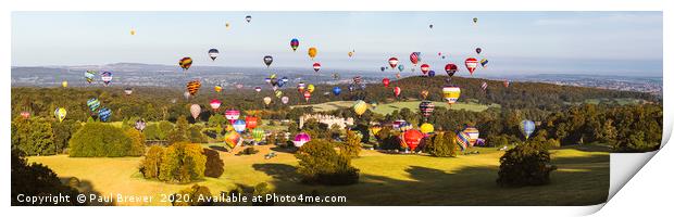 Balloons at Longleat Print by Paul Brewer