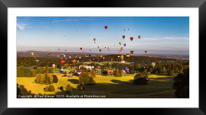 Balloon Safari Longleat Framed Mounted Print by Paul Brewer