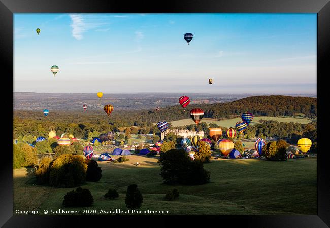 Longleat Balloon Safari Framed Print by Paul Brewer