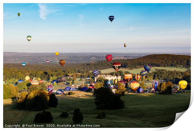 Longleat Balloon Safari Print by Paul Brewer