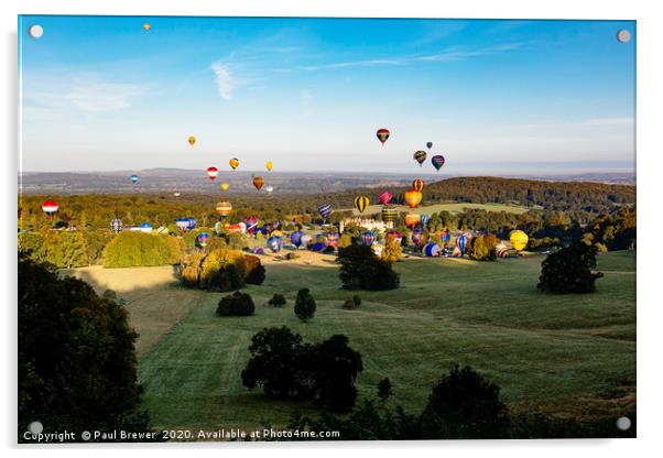 Balloons at Longleat Acrylic by Paul Brewer
