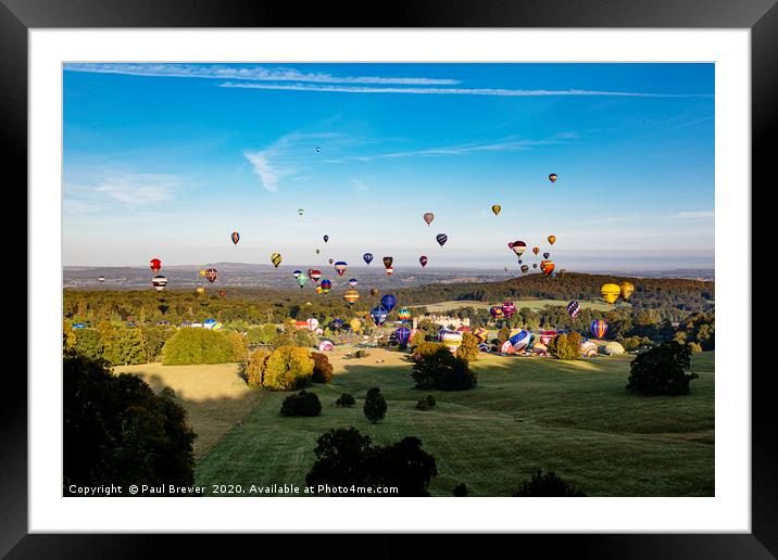 Balloons at Longleat Framed Mounted Print by Paul Brewer