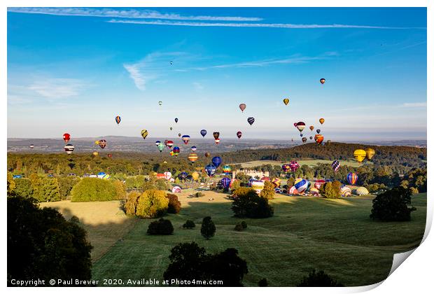 Balloons at Longleat Print by Paul Brewer