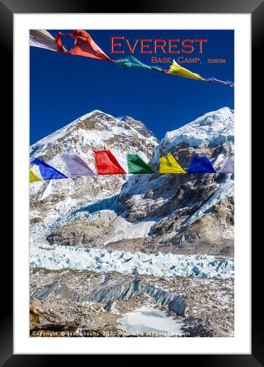 Everest Base Camp Trek Framed Mounted Print by geoff shoults