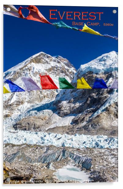 Everest Base Camp Trek Acrylic by geoff shoults