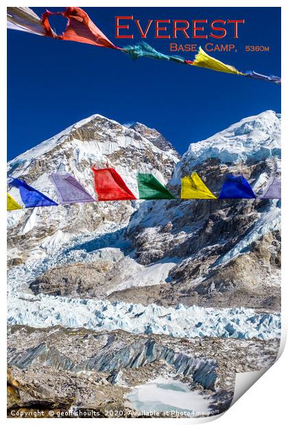 Everest Base Camp Trek Print by geoff shoults