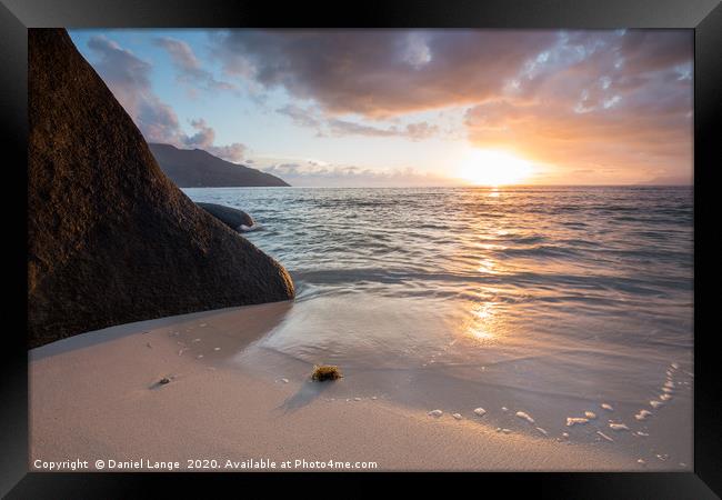 Sunset in paradise, Seychelles Framed Print by Daniel Lange