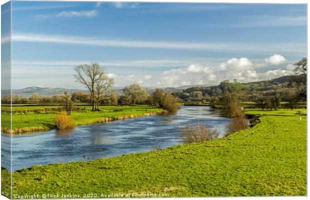 River Tywi in Carmarthenshire Canvas Print by Nick Jenkins