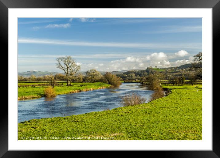 River Tywi in Carmarthenshire Framed Mounted Print by Nick Jenkins