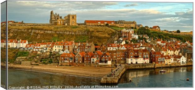 "Whitby Panorama" Canvas Print by ROS RIDLEY