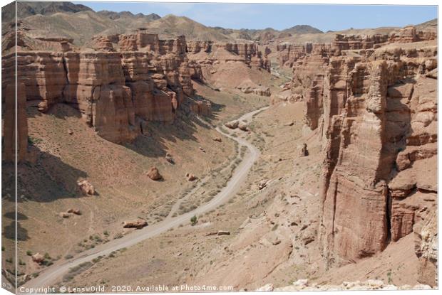 Charyn Canyon in Kazakhstan Canvas Print by Lensw0rld 