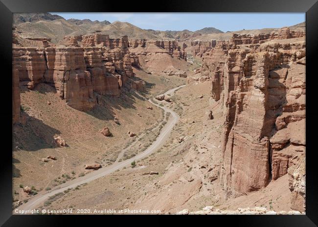 Charyn Canyon in Kazakhstan Framed Print by Lensw0rld 