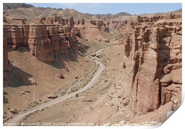 Charyn Canyon in Kazakhstan Print by Lensw0rld 