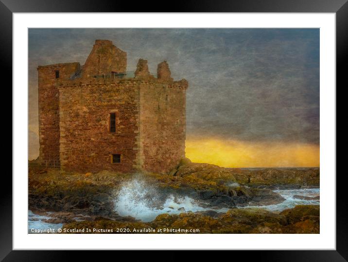 Sunset At Portencross Castle Framed Mounted Print by Tylie Duff Photo Art
