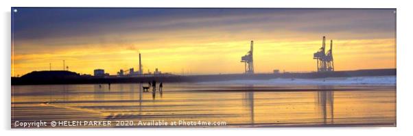 Aberavon Sunrise Beauty and the Beast Acrylic by HELEN PARKER