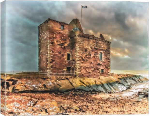 Portencross Castle Canvas Print by Tylie Duff Photo Art