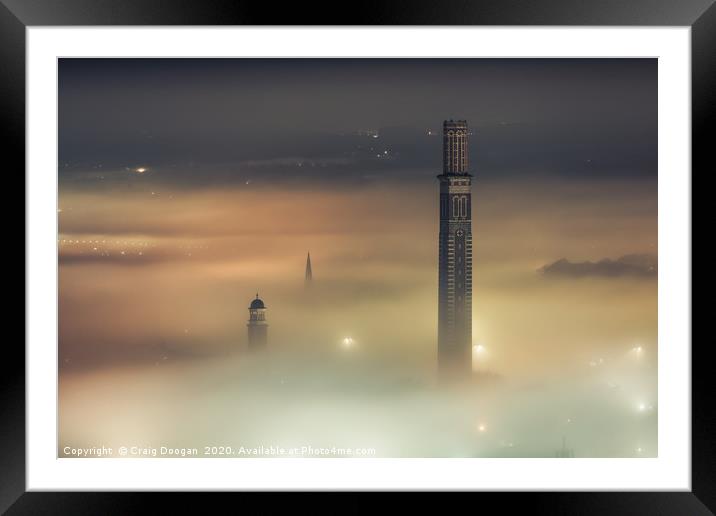 Foggy Cox's Stack - Dundee Framed Mounted Print by Craig Doogan