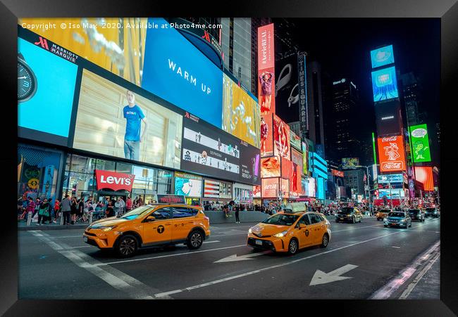 Times Square, Manha Framed Print by The Tog