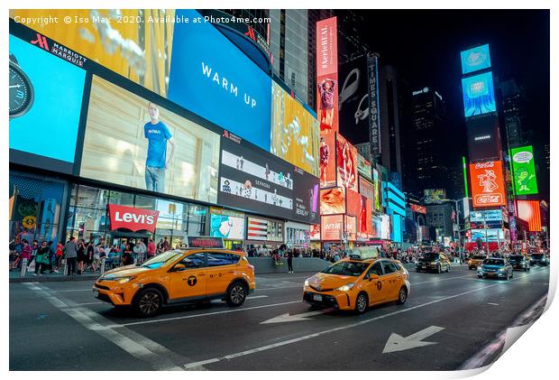 Times Square, Manha Print by The Tog