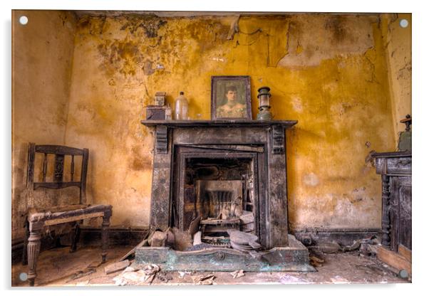 abandoned welsh farm  Acrylic by simon sugden