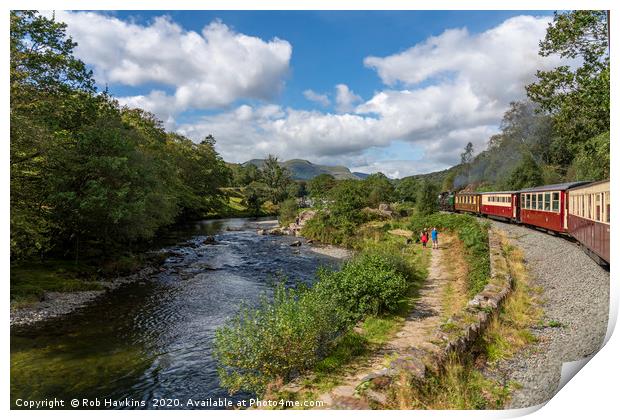 Steaming the Aberglaslyn Pass Print by Rob Hawkins