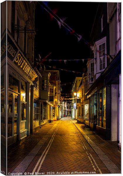 St Albans Street in Weymouth Canvas Print by Paul Brewer