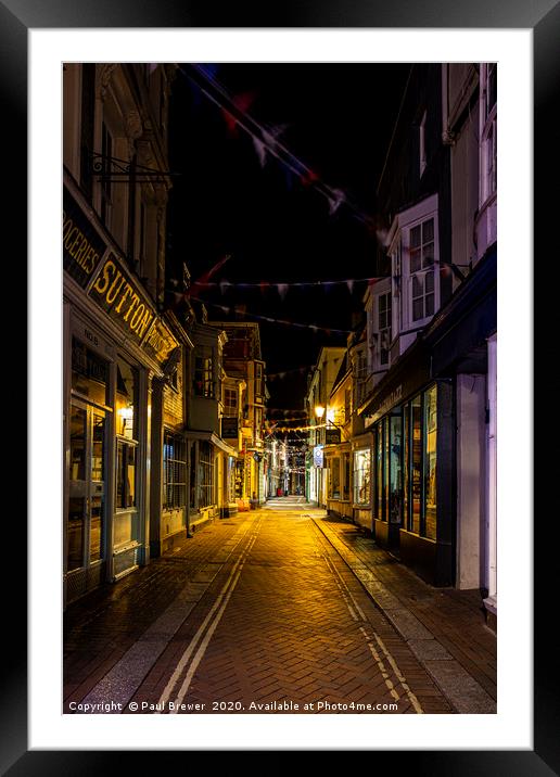 St Albans Street in Weymouth Framed Mounted Print by Paul Brewer