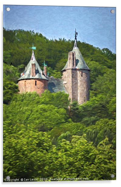 Castell Coch Impressionist Style Acrylic by Ian Lewis