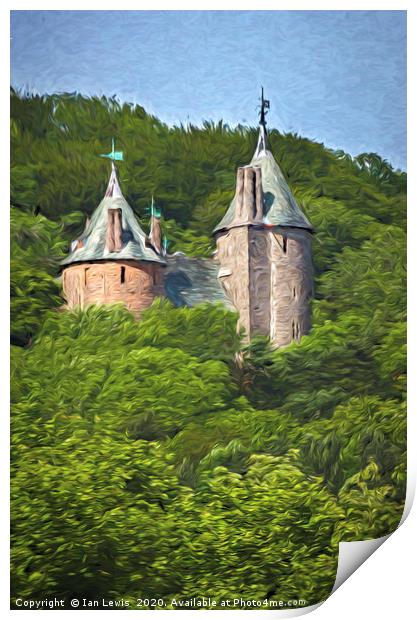  Castell Coch Impressionist Style Print by Ian Lewis