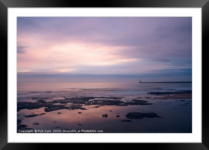 Majestic Sunrise over Seaburn Coastline Framed Mounted Print by Rob Cole