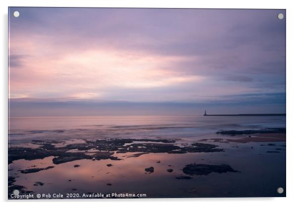 Majestic Sunrise over Seaburn Coastline Acrylic by Rob Cole