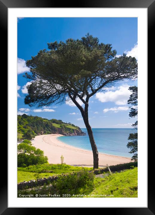 Blackpool Sands, South Devon Framed Mounted Print by Justin Foulkes